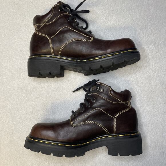 Vtg Dr. Martens 9271 Made in England Brown Leather Boots MIE UK 7 Near MINT main image 11